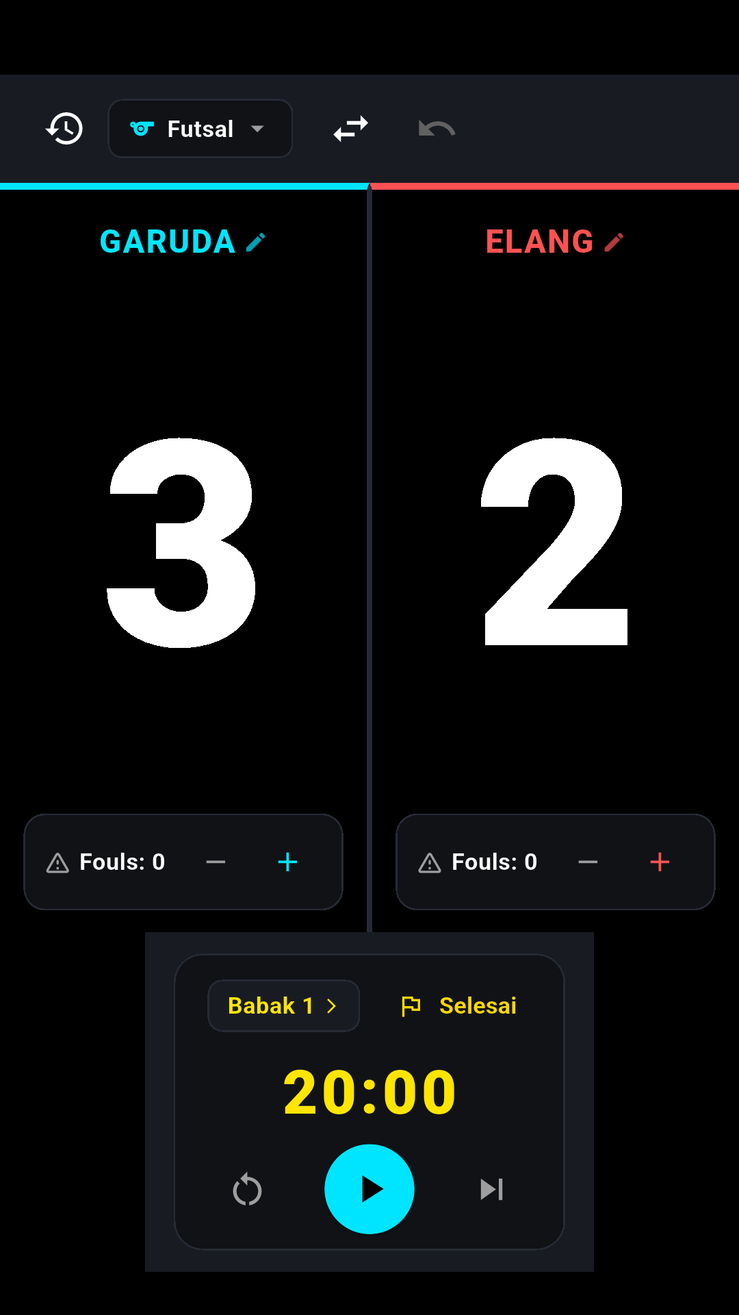 MatchBoardGo Scoreboard Preview