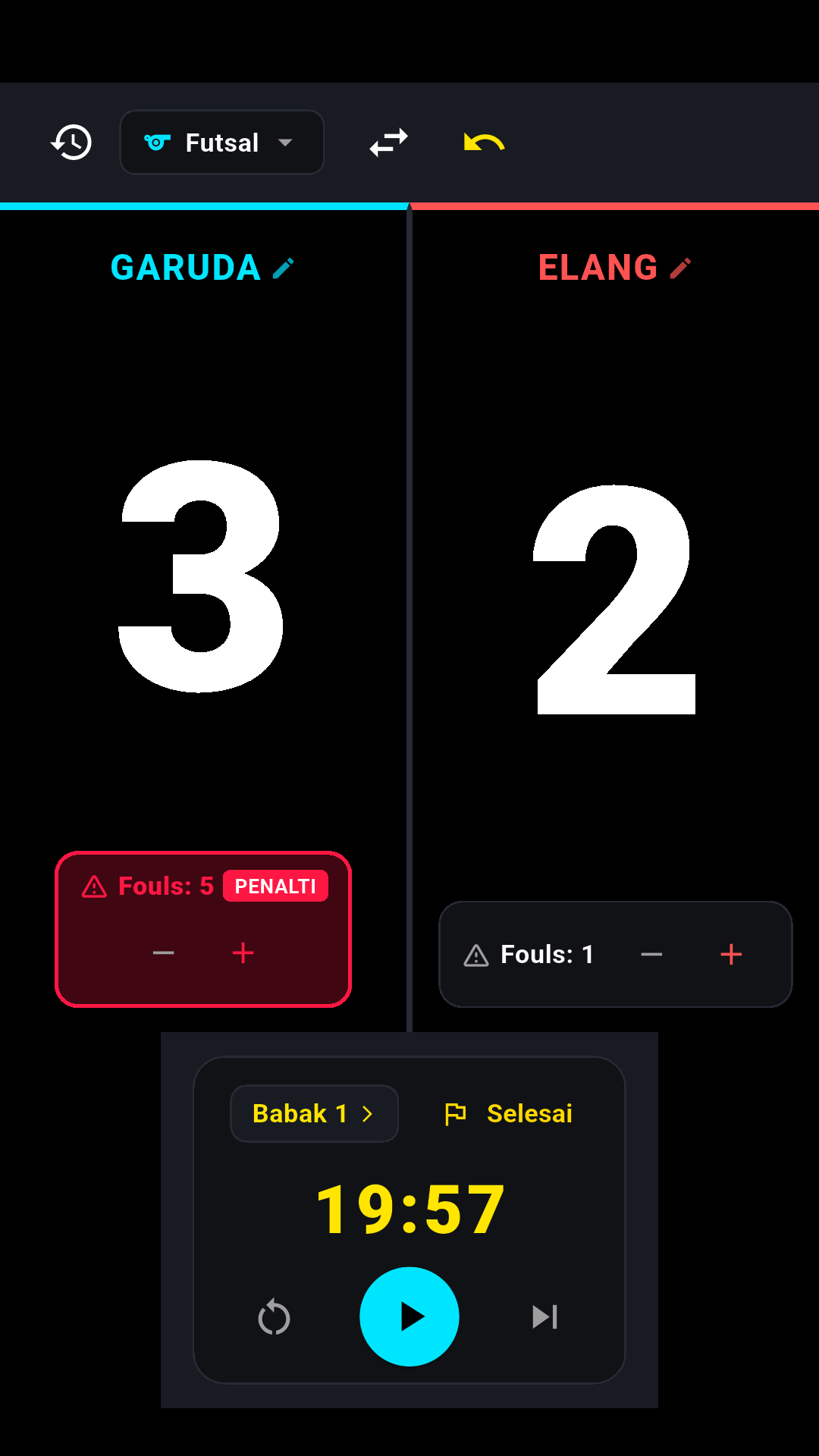 Futsal Scoreboard MatchBoardGo