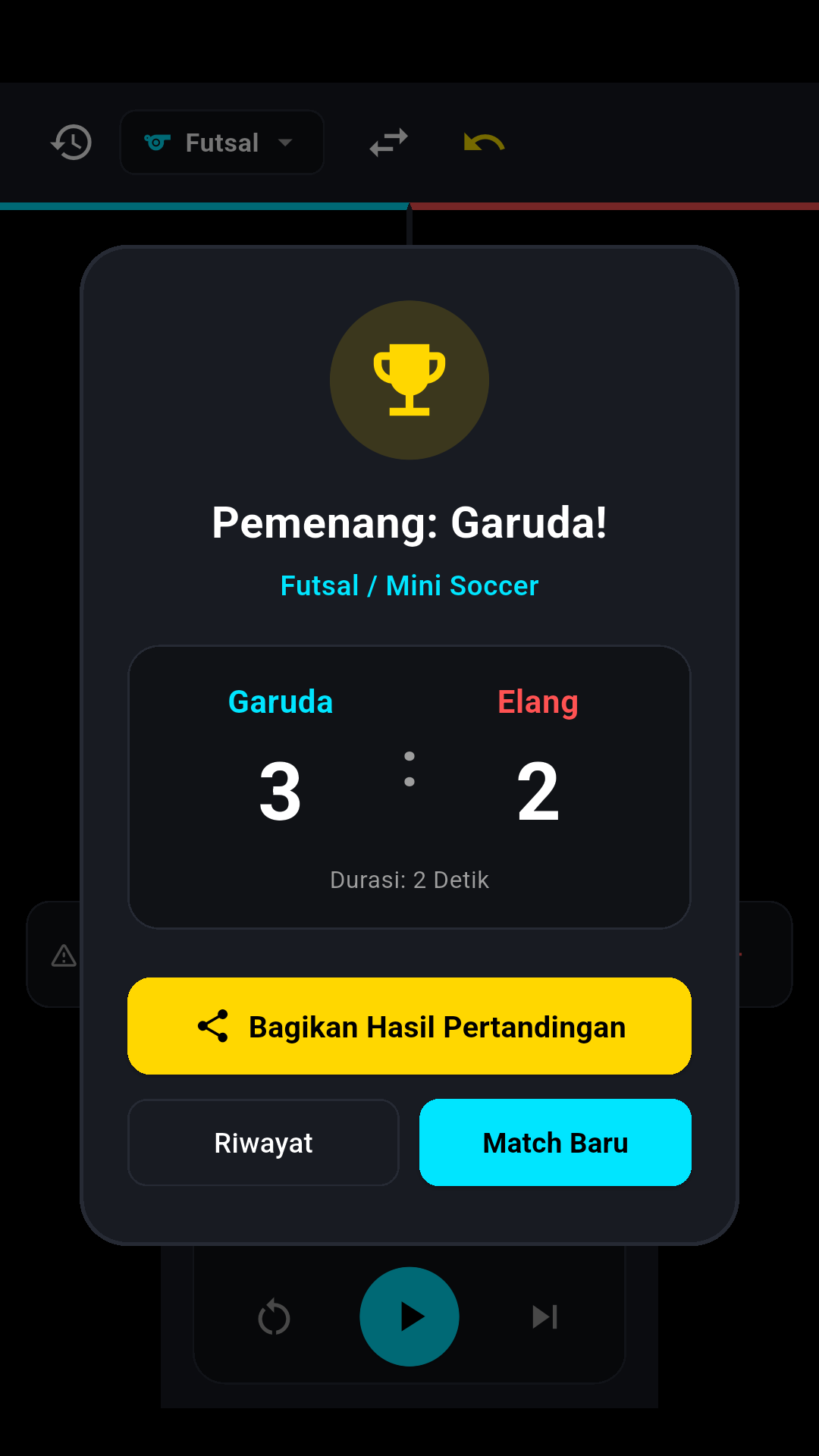 Match Summary MatchBoardGo